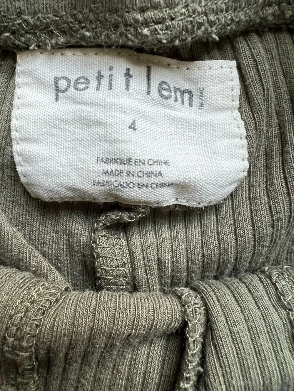 PETITE LEM Ribbed Joggers, 4yrs